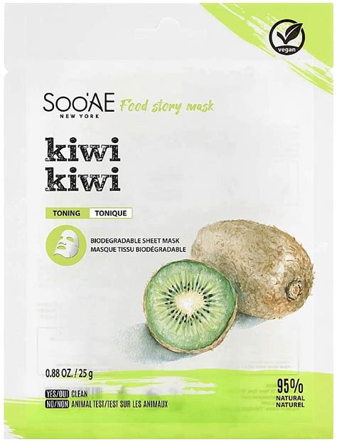 Sooae Kiwi Food Story Mask Maschera Viso Kiwi Makeup It