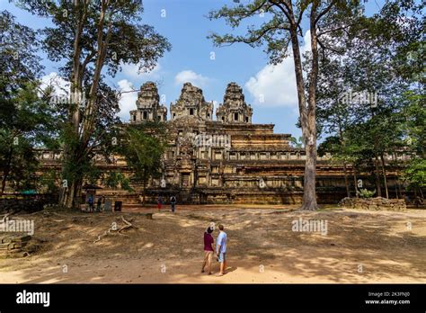 Cambodia Siem Reap The Archaeological Park Of Angkor A Couple Of