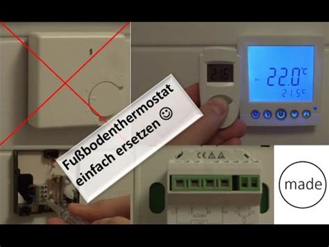 Raumthermostat F R Fu Bodenheizung Austauschen Anschlie En Youtube