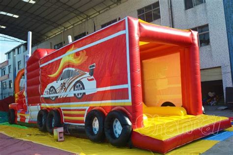 Inflatable Storm Truck Volkswagen Obstacle Course Channal Inflatables