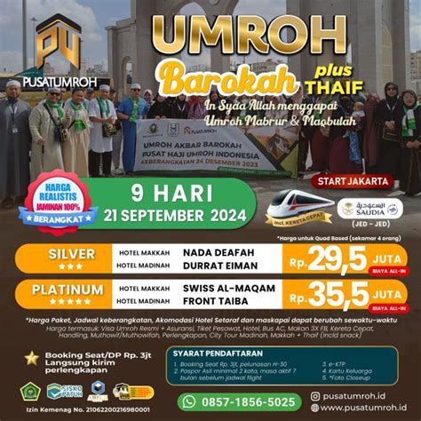 Paket Biaya Umroh September Harga Realistis Terjangkau