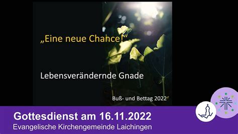 Gottesdienst am 16 11 2022 Buß und Bettag YouTube