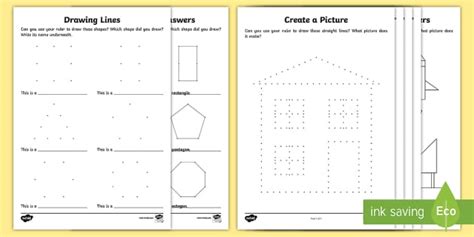 Drawing Straight Lines With A Ruler Worksheets Twinkl