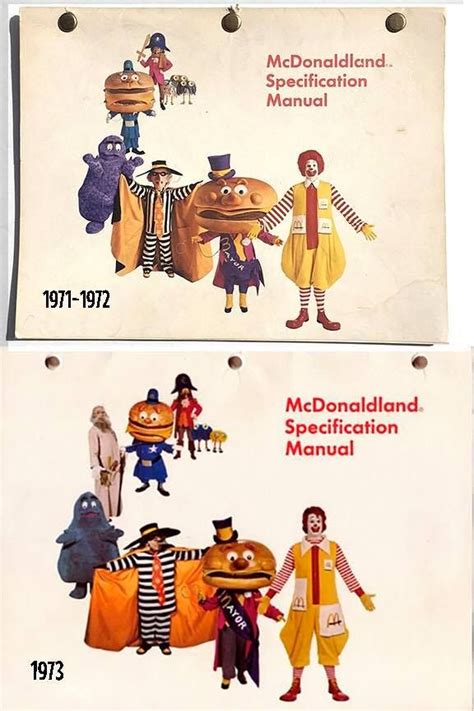 Here’s a comparison of the first two McDonaldland Specification Manual ...