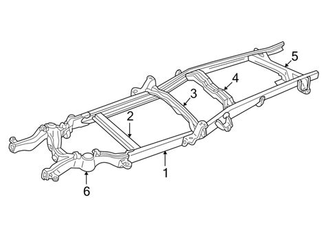 Gmc K1500 Frame Crossmember. 4WD, fuel tank, 8 foot - 15659413 ...