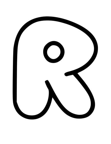 Free Printable Bubble Letter R