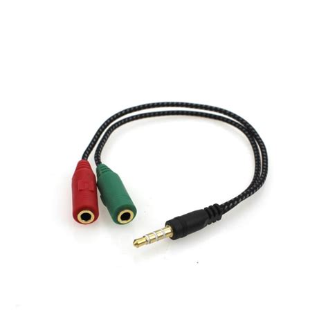 Headphone Mic Splitter Combo Audio Adapter Cable Trrs To Trs Y