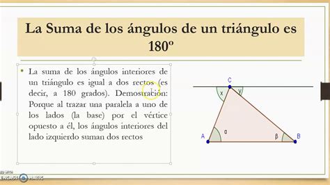 Suma De Ngulos Internos De Un Tri Ngulo Youtube