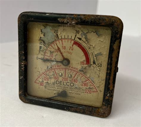 Vintage Steampunk Jas P Marsh Pressure Altitude Temperature Delco Gm