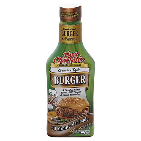 Tony Chacheres Creole Style Burger 30 Minute Marinade 12 Oz