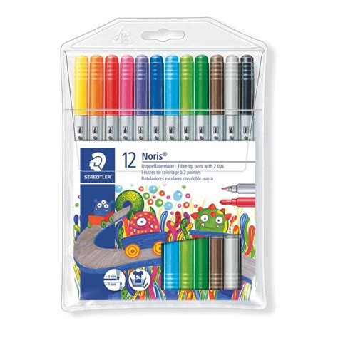 Staedtler Conjunto Canetas De Feltro De Ponta Dupla Noris