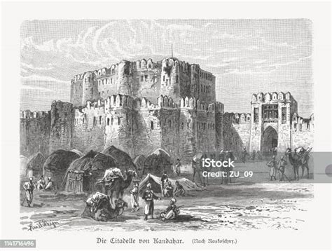 Old Citadel Of Kandahar In Afghanistan Wood Engraving Published 1897 ...