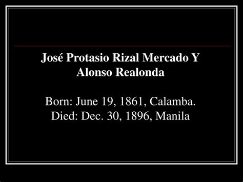 Ppt Jose Rizal Powerpoint Presentation Free Download Id1702726