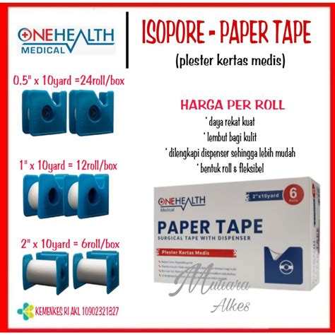 Jual Mutiara Alkes Paper Tape Micropore Plester Kertas Medis Isopore