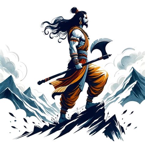 Premium Photo Watercolor Illustration For Parshuram Jayanti With A