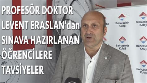 Prof Dr Levent Eraslan Niversite S Nav Na Haz Rlanan Rencilere