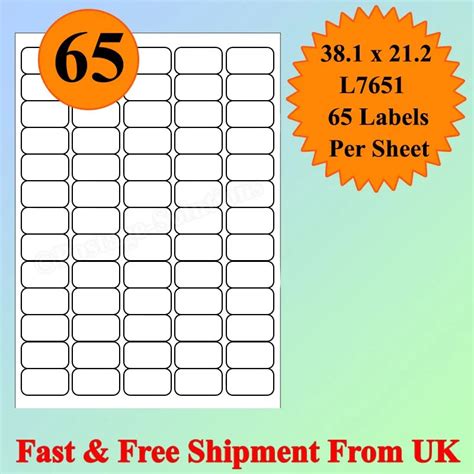 A4 Labels 65 Per Sheet - Labels Stickers - Postage Solutions