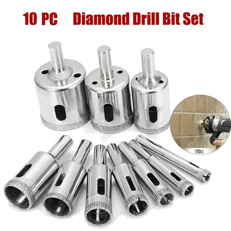 10 PC Diamond Drill Bits Set | Property Room