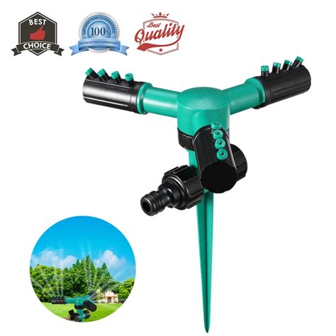 Garden Sprinkler Spike Lawn Grass Degree Adjustable Rotating Water