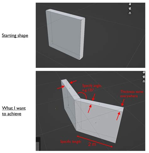 Modeling How To Extrude A Wall By Specific Length And At A Specific