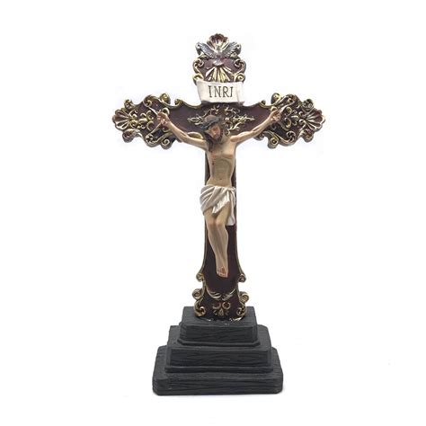 Crucifixo Cruz Jesus Ressuscitado Linha Premium Cm