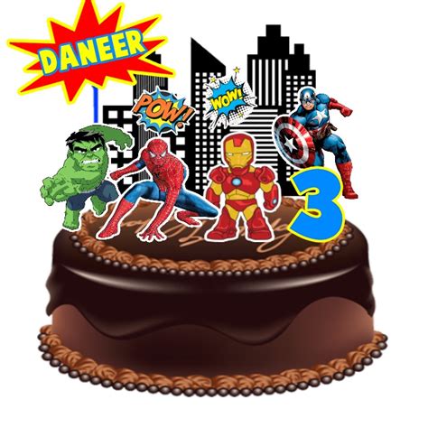 Jual Avengers Building Topper Cake Birthday Hiasan Kue Ulang Tahun