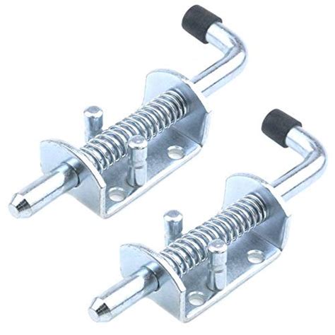 Semetall Spring Loaded Barrel Bolt Latch 2 Pack Heavy Duty Gate Spring Loaded Latch Pin 304