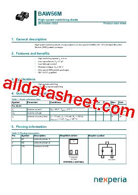 Baw M Datasheet Pdf Nexperia B V All Rights Reserved