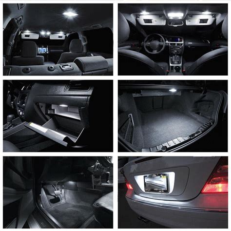 9pcs Bright White Interior LED Light Package Kit Deal For Nissan 370Z