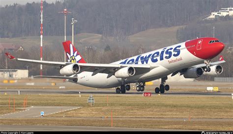 HB JMD Edelweiss Air Airbus A340 313 Photo By Alan Lippitt ID 1259706