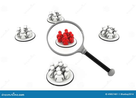 People With Magnifying Glass Stock Illustration Illustration Of