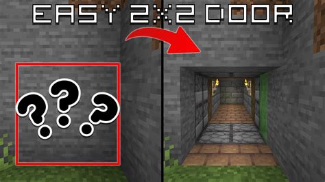 120 Hidden 2x2 Piston Door Tutorial Secret Minecraft Door Youtube