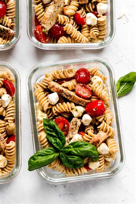 Pesto Pasta Salad Garnish Glaze