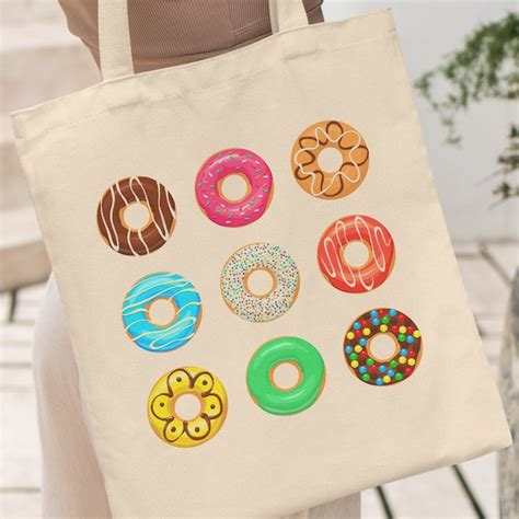 Donut Tote Bag Etsy