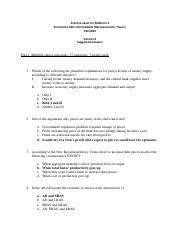 Practice Exam For Midterm 2 Economics 402 Intermediate Course Hero