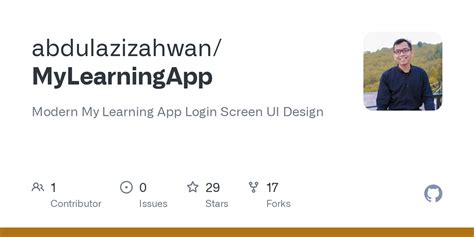 github abdulazizahwanmylearningapp modern  learning app login
