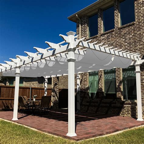 Waterproof Retractable Pergola Replacement Shade Cover Wave Sail Awning