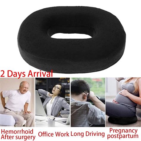 Donut Pillow For Tailbone Pain Hemorrhoid Pillow Black Donut Cushion