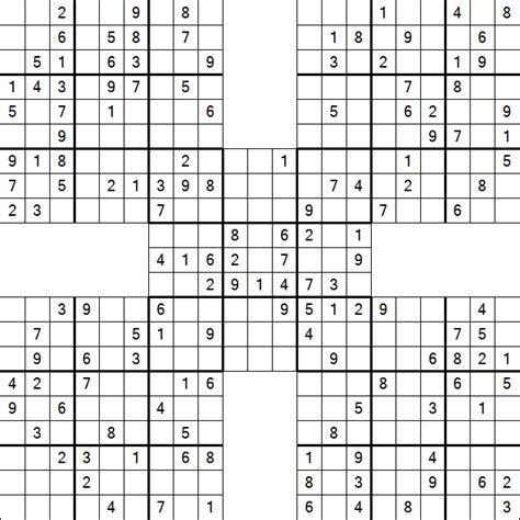 Samurai Sudoku Printable