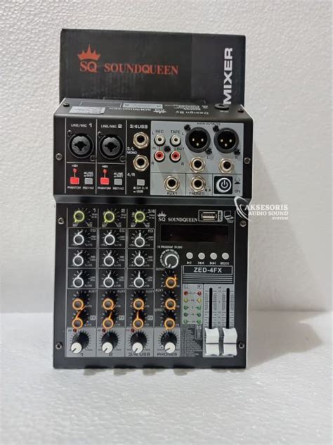 Mixer Soundqueen Zed Fx Chanel Efek Digital Reverb Dsp Usb