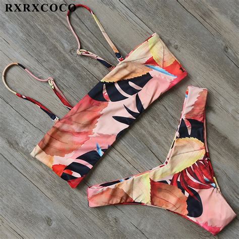 Buy Rxrxcoco Brand Bikini 2018 Hot Sexy Thong Design Swimwear Women Bikini Set