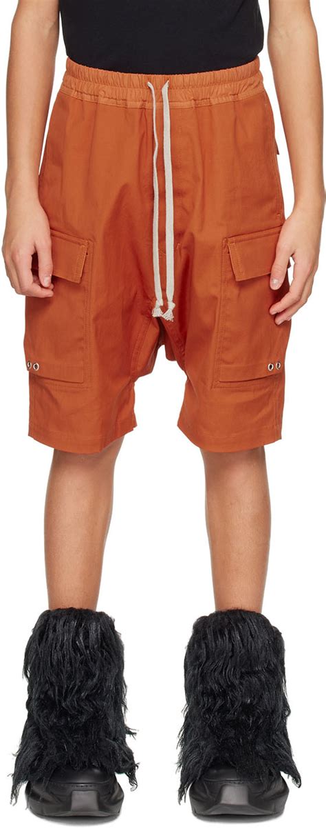 Enfant Short Cargo Pods Orange Par Rick Owens SSENSE France