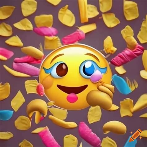 Emoji Enjoying Chips On Craiyon