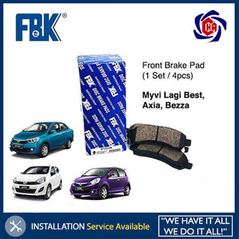 Perodua Myvi Lagi Best Axia Bezza Fbk Japan Front Brake Pad Set