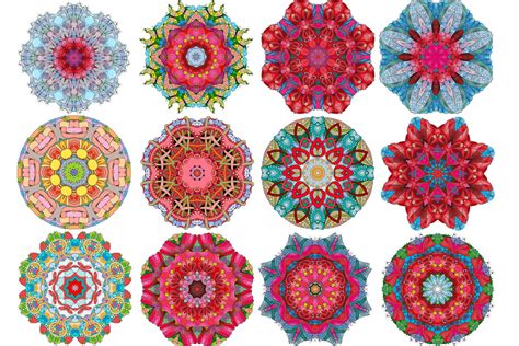 Unique Colored Mandalas Part By Watercolor Fantasies Thehungryjpeg