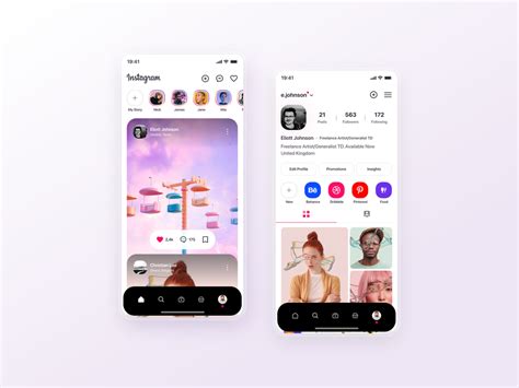 Instagram Redesign Concept Design De Interface Design