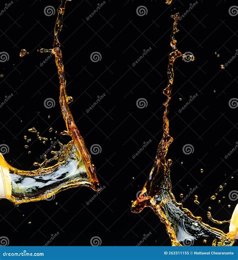 Orange Lemon Juice Or Oil Lubricant Splash Liquid Gold Yellow Drink