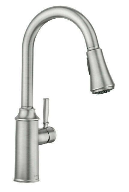 Moen Srs Conneaut Handle Pulldown Kitchen Faucet Spot Resistant