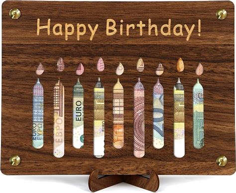 Giftota Geldgeschenke Geburtstag Happy Birthday Geschenke Aus Holz