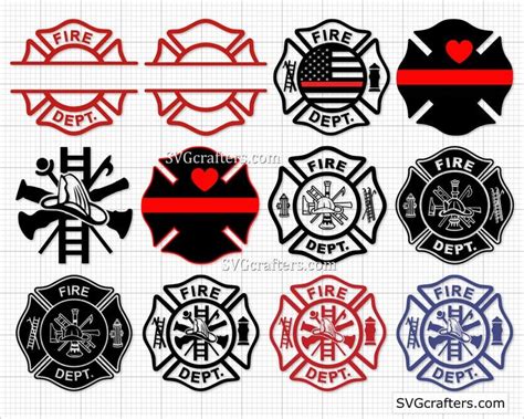 Fire Dept Svg Firefighter Svg Maltese Cross Svg Fireman Etsy Cross